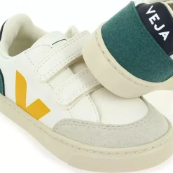 Small V12 Velcro - Blanc Jaune